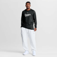 Los Angeles Dodgers Nike Authentic Collection Game Time Raglan Long Sleeve T-Shirt - Black - Nike Sale