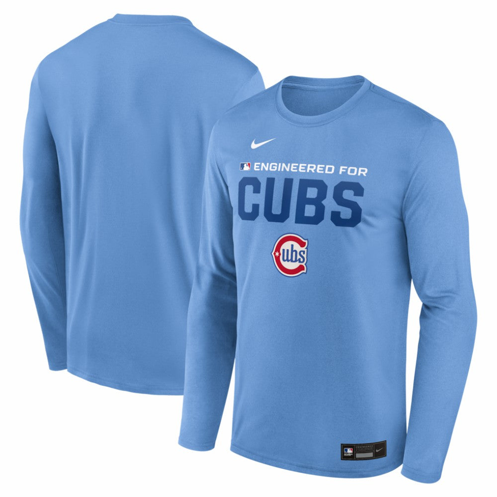Chicago Cubs Nike Authentic Collection Legend Dri-FIT Long Sleeve T-Shirt - Light Blue - Nike Online