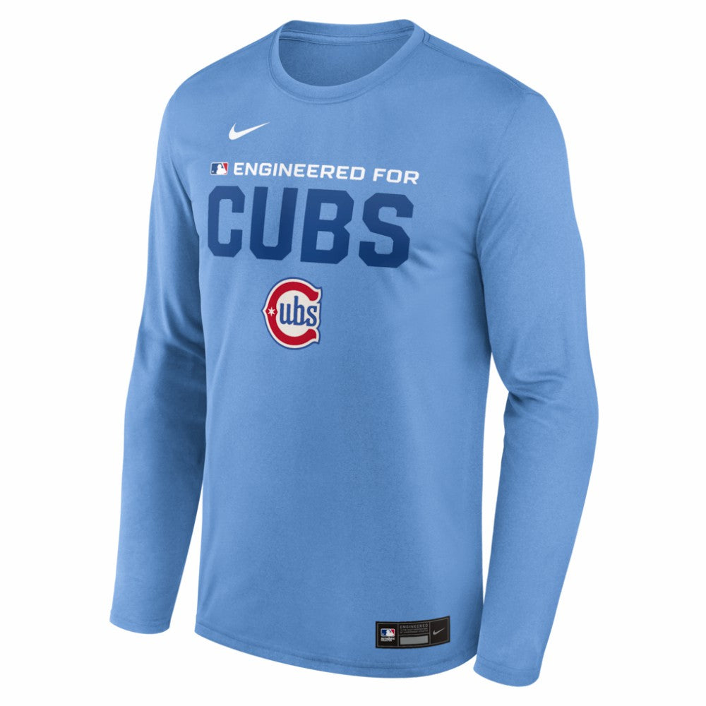 Chicago Cubs Nike Authentic Collection Legend Dri-FIT Long Sleeve T-Shirt - Light Blue - Nike Online