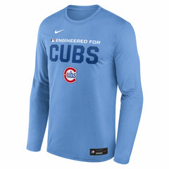 Chicago Cubs Nike Authentic Collection Legend Dri-FIT Long Sleeve T-Shirt - Light Blue - Nike Online