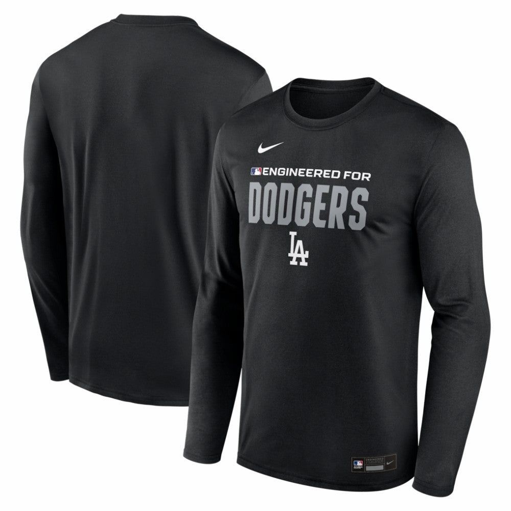 Los Angeles Dodgers Nike Authentic Collection Legend Dri-FIT Long Sleeve T-Shirt - Black - Nike on Sale