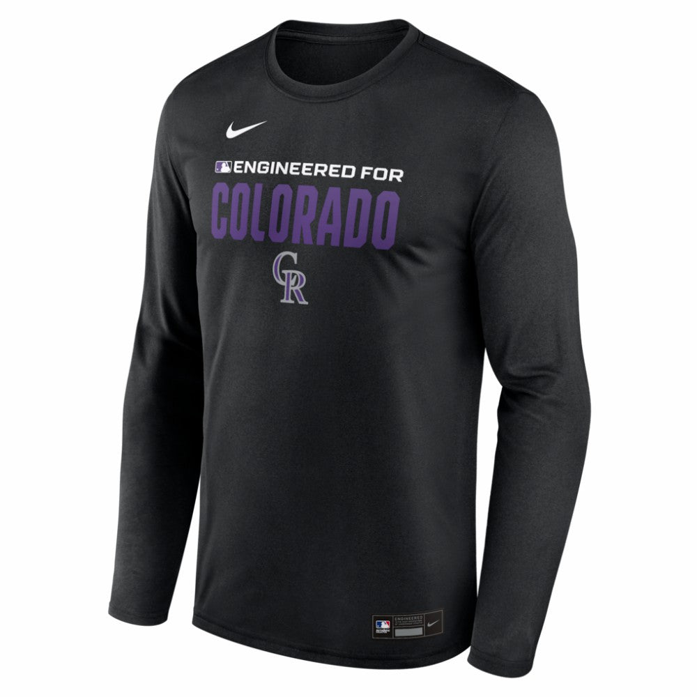 Colorado Rockies Nike Authentic Collection Legend Dri-FIT Long Sleeve T-Shirt - Black - Nike Sale
