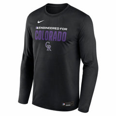 Colorado Rockies Nike Authentic Collection Legend Dri-FIT Long Sleeve T-Shirt - Black - Nike Sale