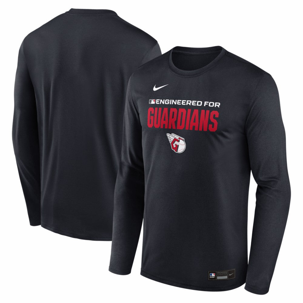 Cleveland Guardians Nike Authentic Collection Legend Dri-FIT Long Sleeve T-Shirt - Black - Nike Lifestyle