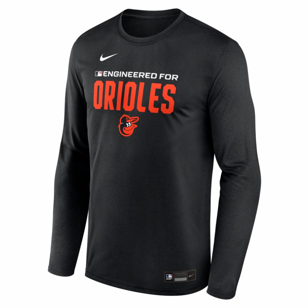Baltimore Orioles Nike Authentic Collection Legend Dri-FIT Long Sleeve T-Shirt - Black - Nike Lifestyle