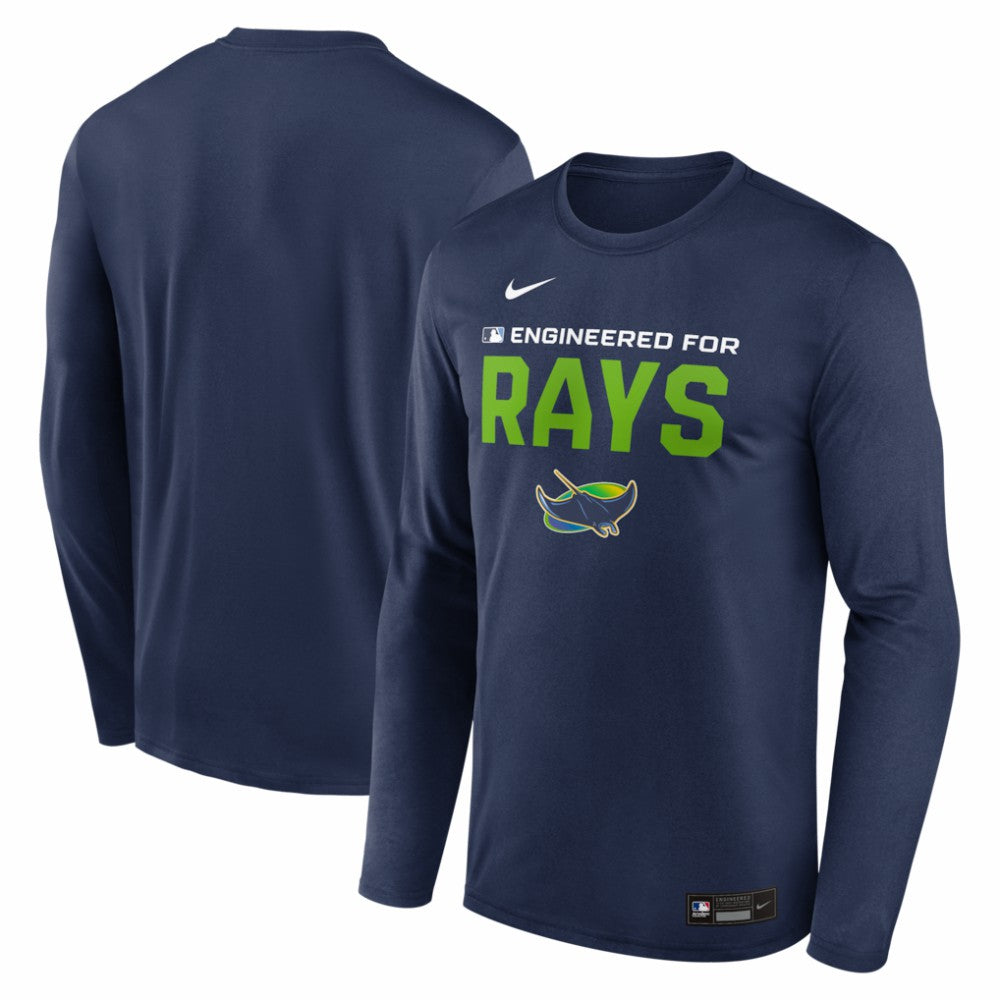 Tampa Bay Rays Nike Authentic Collection Legend Dri-FIT Long Sleeve T-Shirt - Navy - Nike on Sale