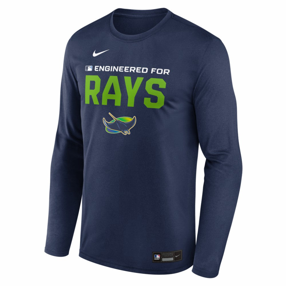 Tampa Bay Rays Nike Authentic Collection Legend Dri-FIT Long Sleeve T-Shirt - Navy - Nike on Sale