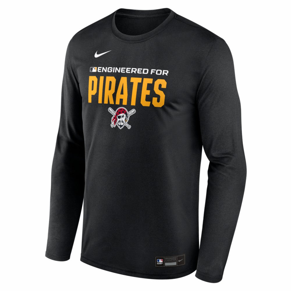 Pittsburgh Pirates Nike Authentic Collection Legend Dri-FIT Long Sleeve T-Shirt - Black - Nike Discount