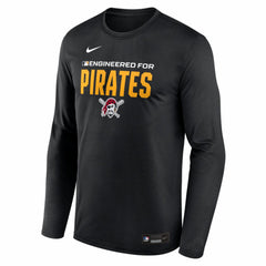 Pittsburgh Pirates Nike Authentic Collection Legend Dri-FIT Long Sleeve T-Shirt - Black - Nike Discount
