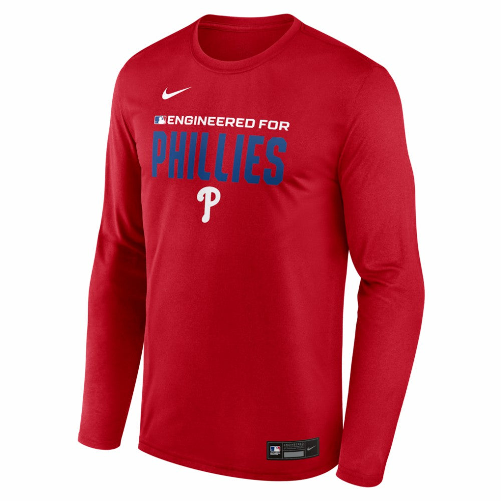 Philadelphia Phillies Nike Authentic Collection Legend Dri-FIT Long Sleeve T-Shirt - Red - Nike Online