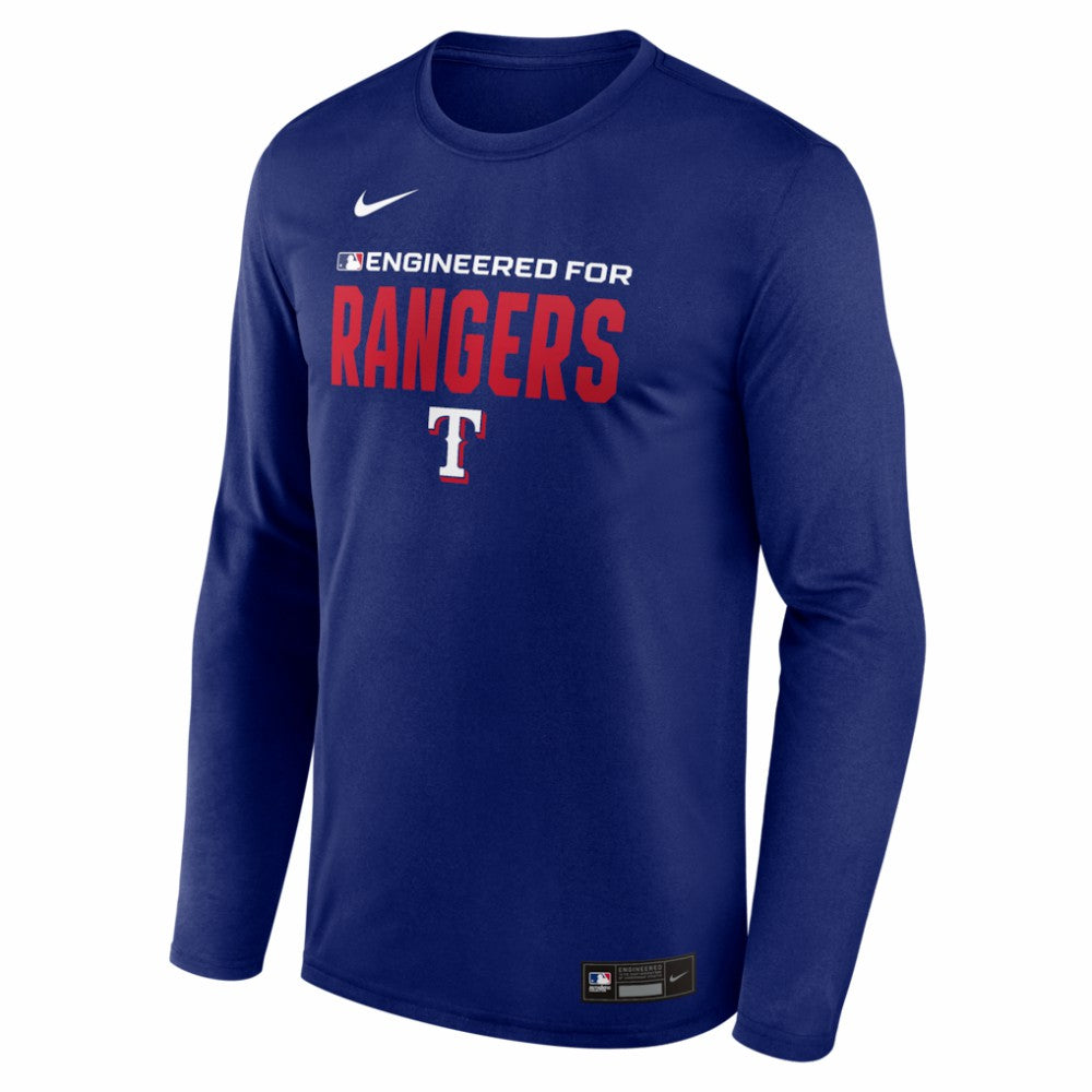 Texas Rangers Nike Authentic Collection Legend Dri-FIT Long Sleeve T-Shirt - Royal - Nike Online