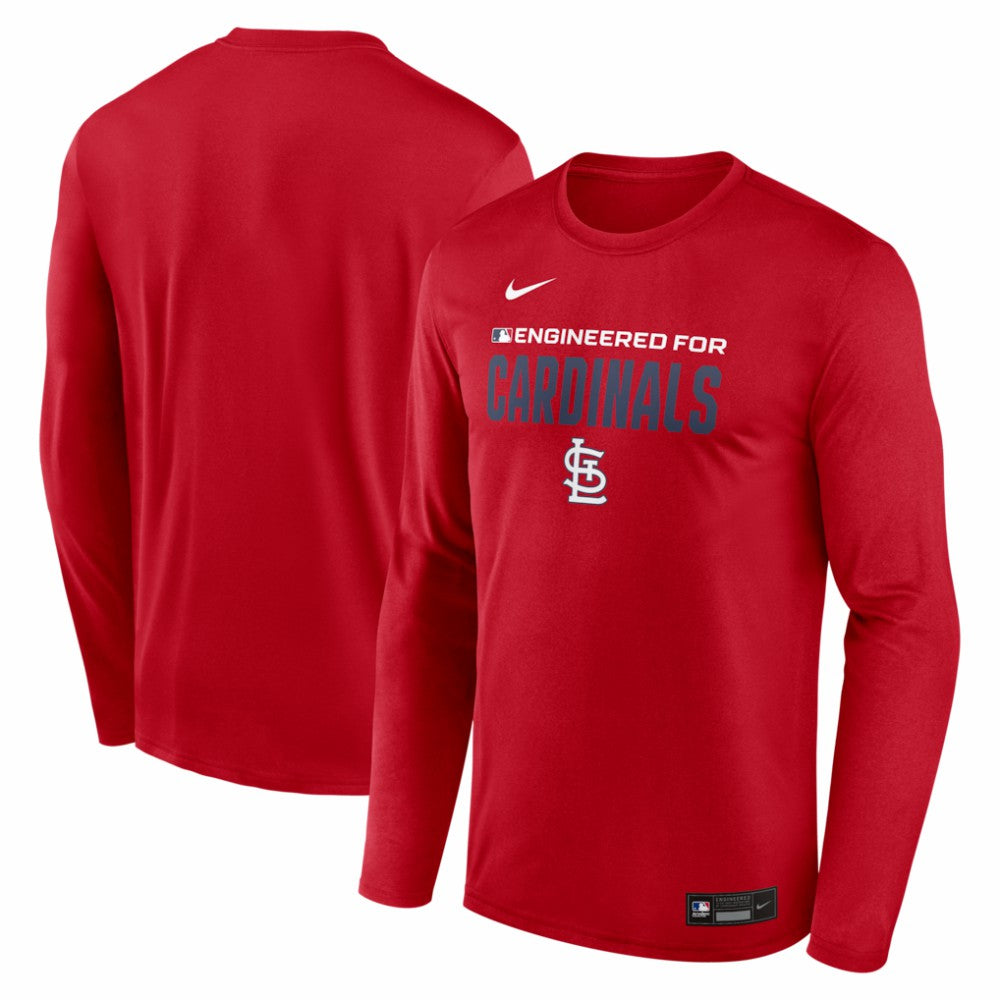 St. Louis Cardinals Nike Authentic Collection Legend Dri-FIT Long Sleeve T-Shirt - Red - Nike Lifestyle