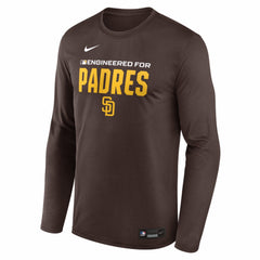 San Diego Padres Nike Authentic Collection Legend Dri-FIT Long Sleeve T-Shirt - Brown - Nike Lifestyle
