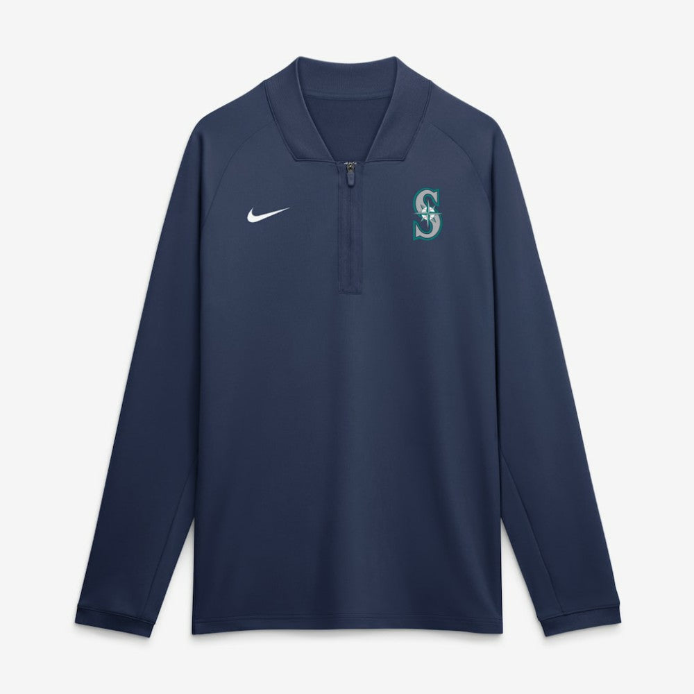 Seattle Mariners Nike Authentic Collection Dri-FIT Raglan Half-Zip Pullover - Navy - Nike Online