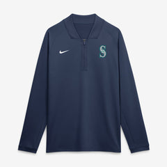 Seattle Mariners Nike Authentic Collection Dri-FIT Raglan Half-Zip Pullover - Navy - Nike Online