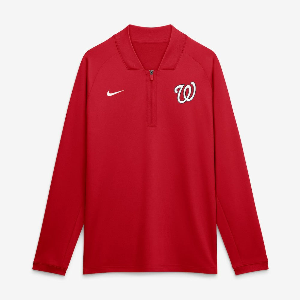 Washington Nationals Nike Authentic Collection Dri-FIT Raglan Half-Zip Pullover - Red - Nike Discount