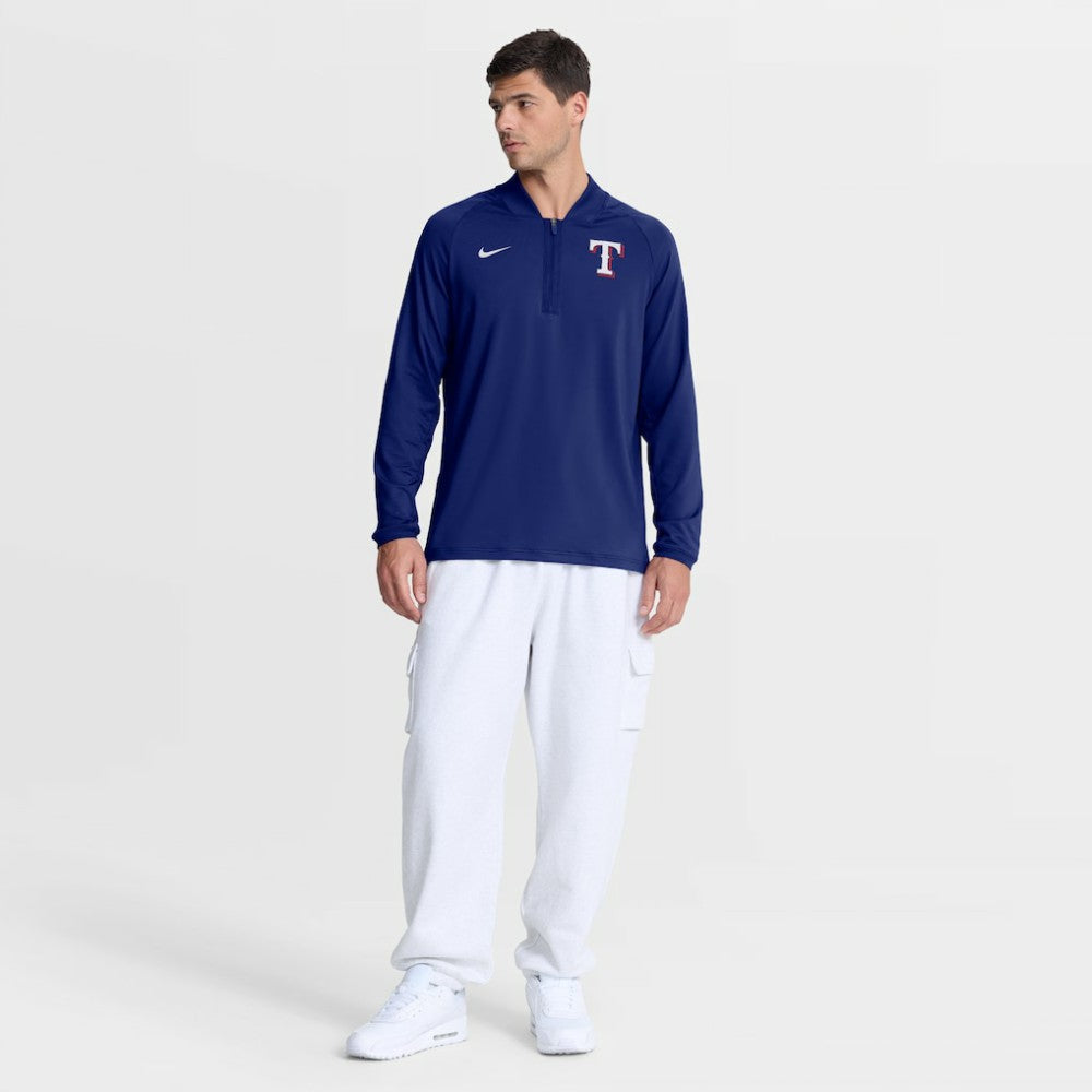 Texas Rangers Nike Authentic Collection Dri-FIT Raglan Half-Zip Pullover - Royal - Nike Sale