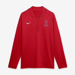Los Angeles Angels Nike Authentic Collection Dri-FIT Raglan Half-Zip Pullover - Red - Nike on Sale