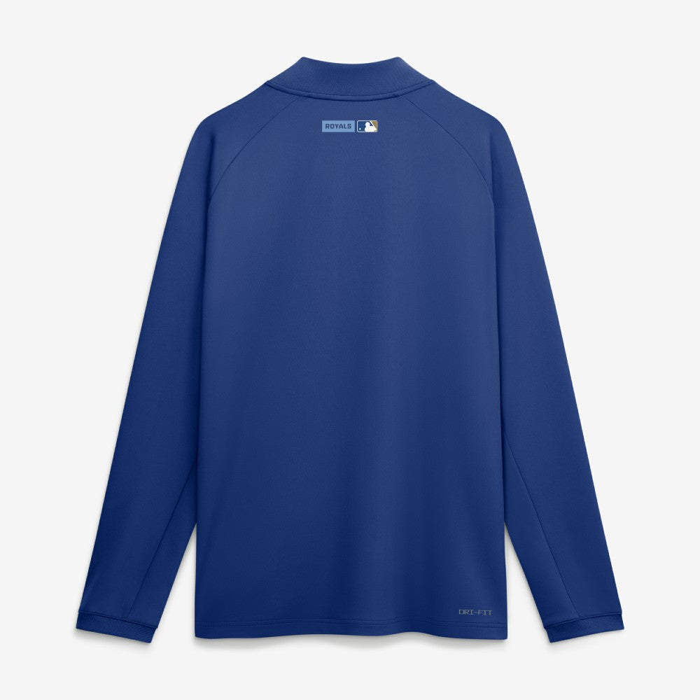 Kansas City Royals Nike Authentic Collection Dri-FIT Raglan Half-Zip Pullover - Royal - Nike Lifestyle
