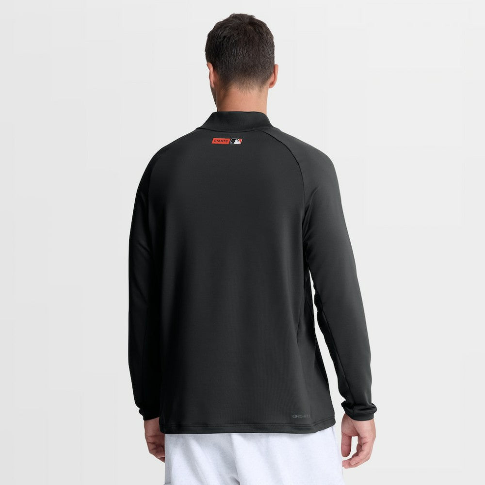 San Francisco Giants Nike Authentic Collection Dri-FIT Raglan Half-Zip Pullover - Black - Nike Sale