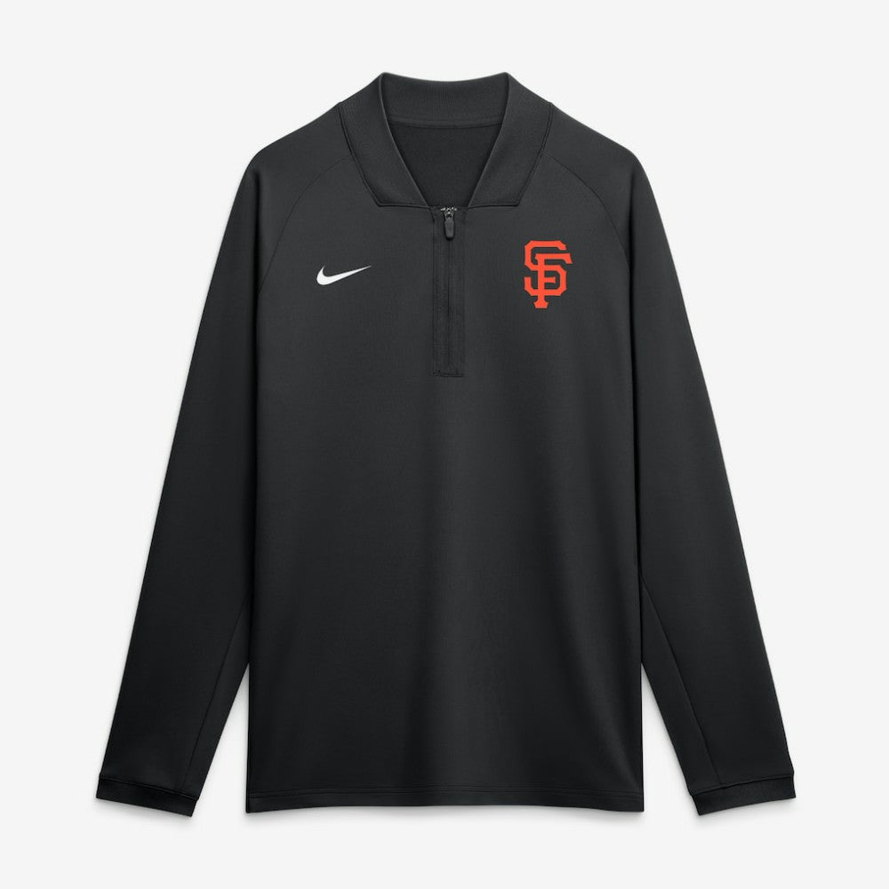 San Francisco Giants Nike Authentic Collection Dri-FIT Raglan Half-Zip Pullover - Black - Nike Sale