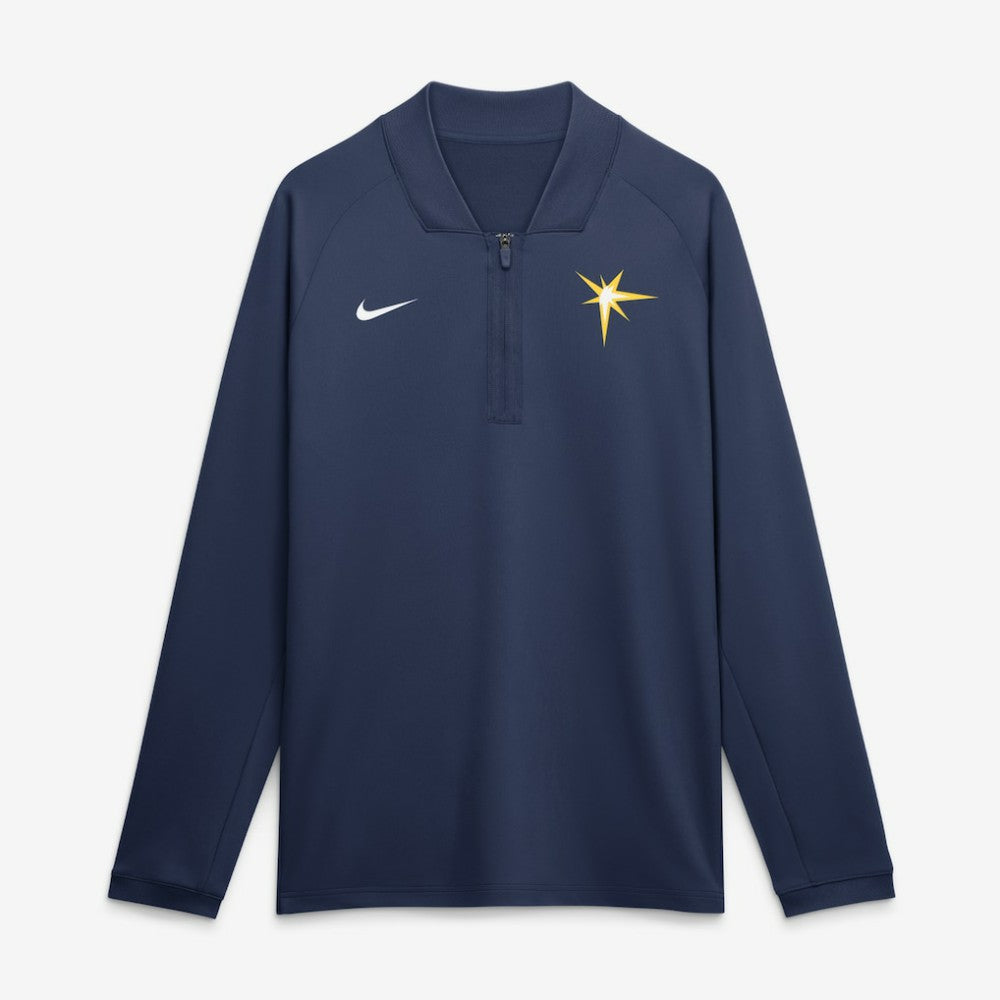 Tampa Bay Rays Nike Authentic Collection Dri-FIT Raglan Half-Zip Pullover - Navy - Nike Online