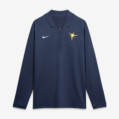 Tampa Bay Rays Nike Authentic Collection Dri-FIT Raglan Half-Zip Pullover - Navy - Nike Online