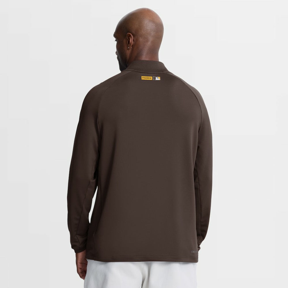 San Diego Padres Nike Authentic Collection Dri-FIT Raglan Half-Zip Pullover - Brown - Nike on Sale
