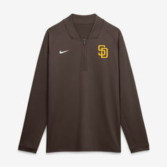 San Diego Padres Nike Authentic Collection Dri-FIT Raglan Half-Zip Pullover - Brown - Nike on Sale