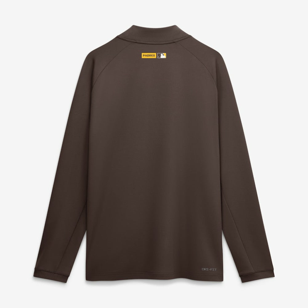 San Diego Padres Nike Authentic Collection Dri-FIT Raglan Half-Zip Pullover - Brown - Nike on Sale
