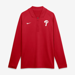 Philadelphia Phillies Nike Authentic Collection Dri-FIT Raglan Half-Zip Pullover - Red - Nike on Sale