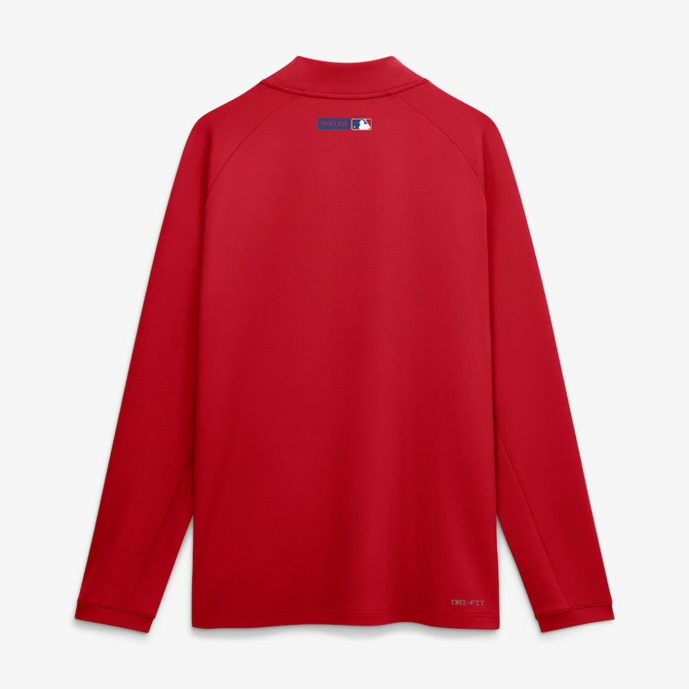 Philadelphia Phillies Nike Authentic Collection Dri-FIT Raglan Half-Zip Pullover - Red - Nike on Sale