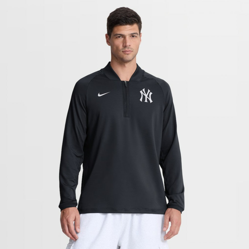 New York Yankees Nike Authentic Collection Dri-FIT Raglan Half-Zip Pullover - Navy - Nike on Sale