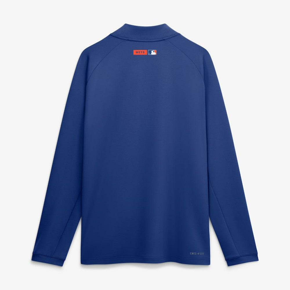 New York Mets Nike Authentic Collection Dri-FIT Raglan Half-Zip Pullover - Royal - Nike Lifestyle