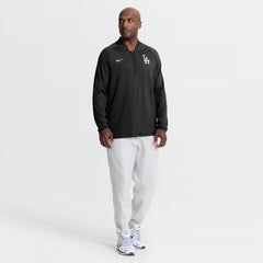 Los Angeles Dodgers Nike Authentic Collection Dri-FIT Raglan Half-Zip Pullover - Black - Nike on Sale