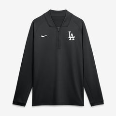 Los Angeles Dodgers Nike Authentic Collection Dri-FIT Raglan Half-Zip Pullover - Black - Nike on Sale