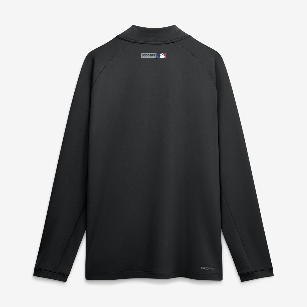 Los Angeles Dodgers Nike Authentic Collection Dri-FIT Raglan Half-Zip Pullover - Black - Nike on Sale