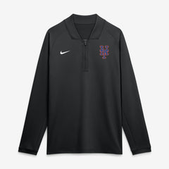 New York Mets Nike Authentic Collection Dri-FIT Raglan Half-Zip Pullover - Black - Nike Sale