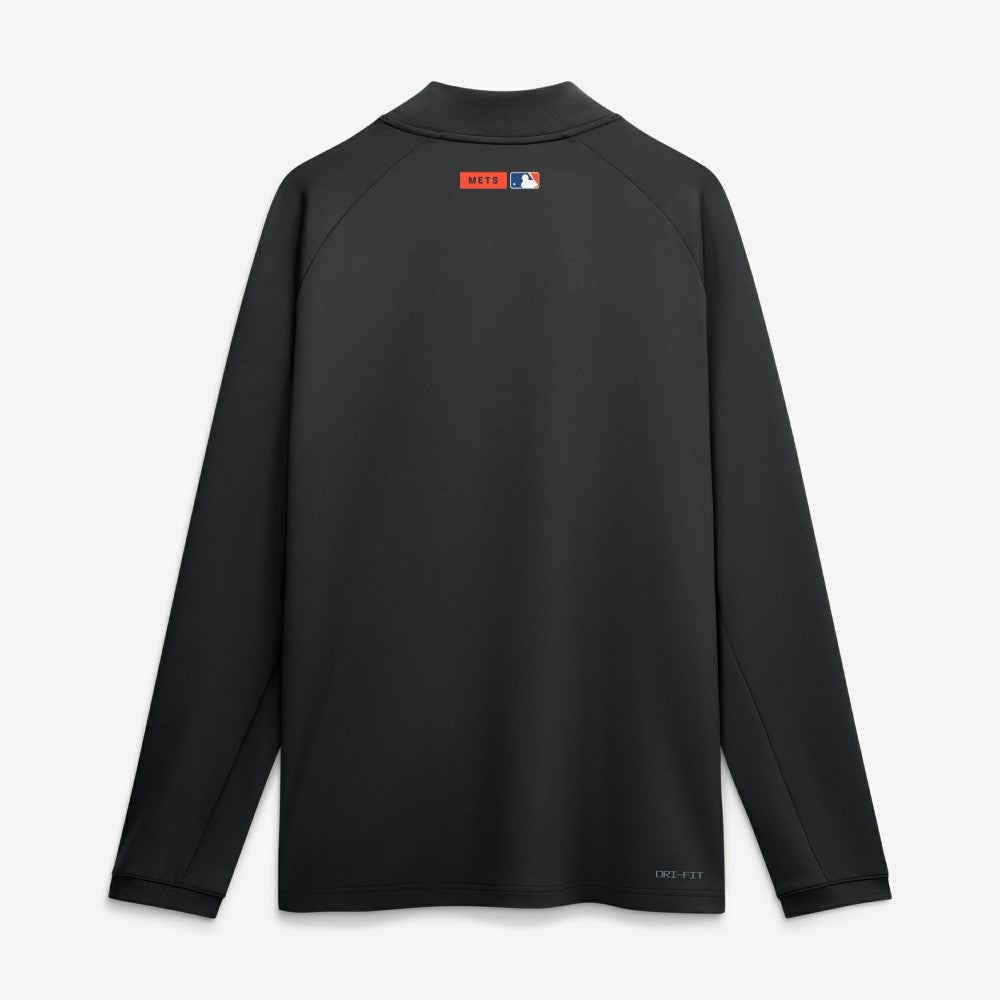 New York Mets Nike Authentic Collection Dri-FIT Raglan Half-Zip Pullover - Black - Nike Sale