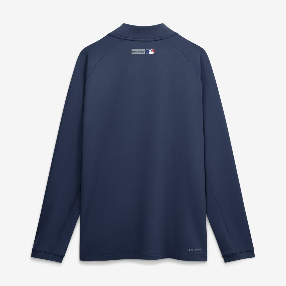 Los Angeles Dodgers Nike Authentic Collection Dri-FIT Raglan Half-Zip Pullover - Navy - Nike Sale