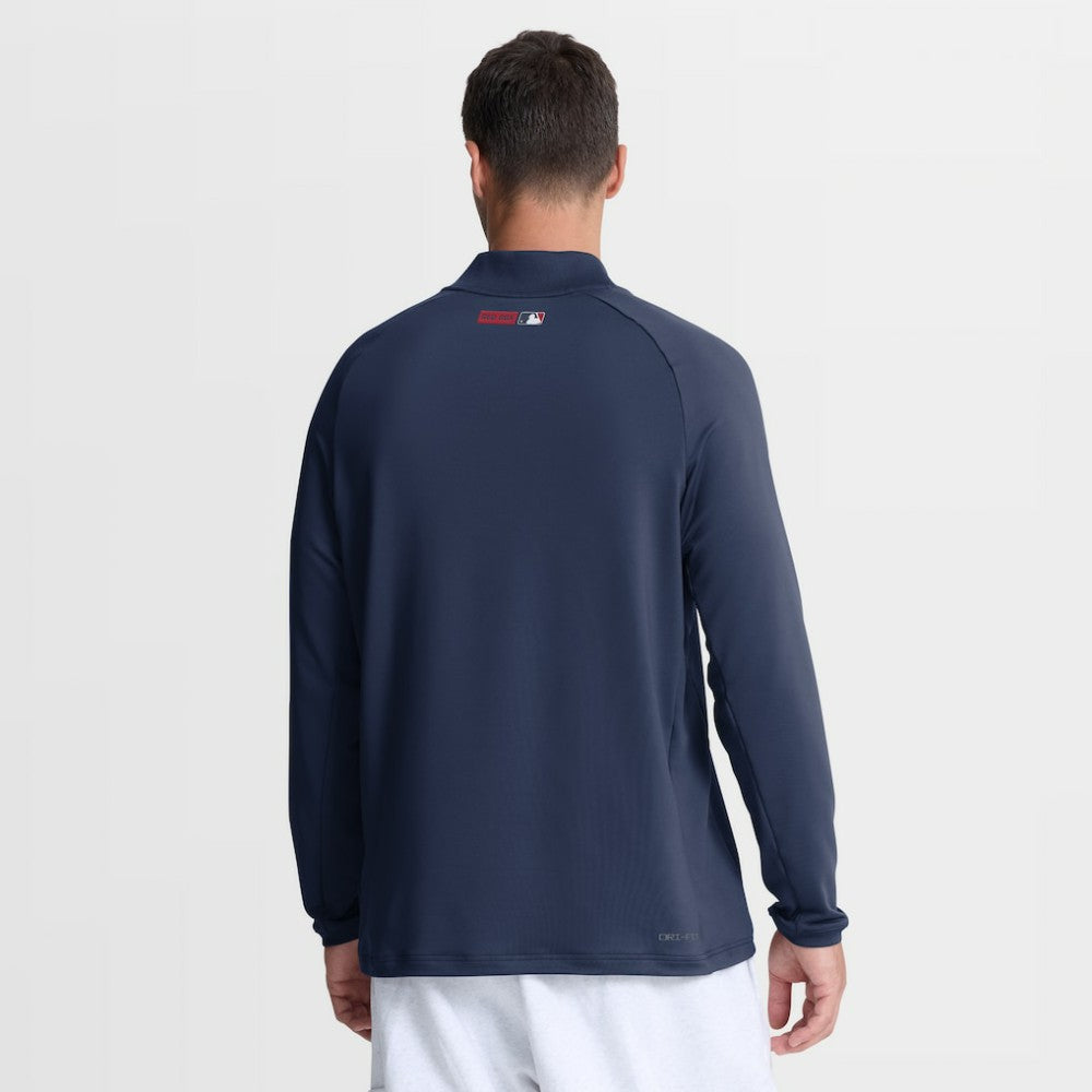 Boston Red Sox Nike Authentic Collection Dri-FIT Raglan Half-Zip Pullover - Navy - Nike on Sale