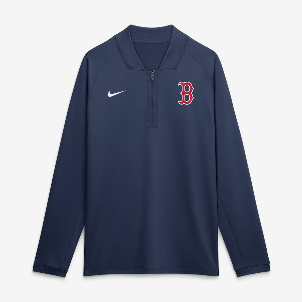 Boston Red Sox Nike Authentic Collection Dri-FIT Raglan Half-Zip Pullover - Navy - Nike on Sale