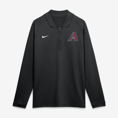 Arizona Diamondbacks Nike Authentic Collection Dri-FIT Raglan Half-Zip Pullover - Black - Nike Sale