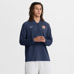 Houston Astros Nike Authentic Collection Dri-FIT Raglan Half-Zip Pullover - Navy - Nike on Sale
