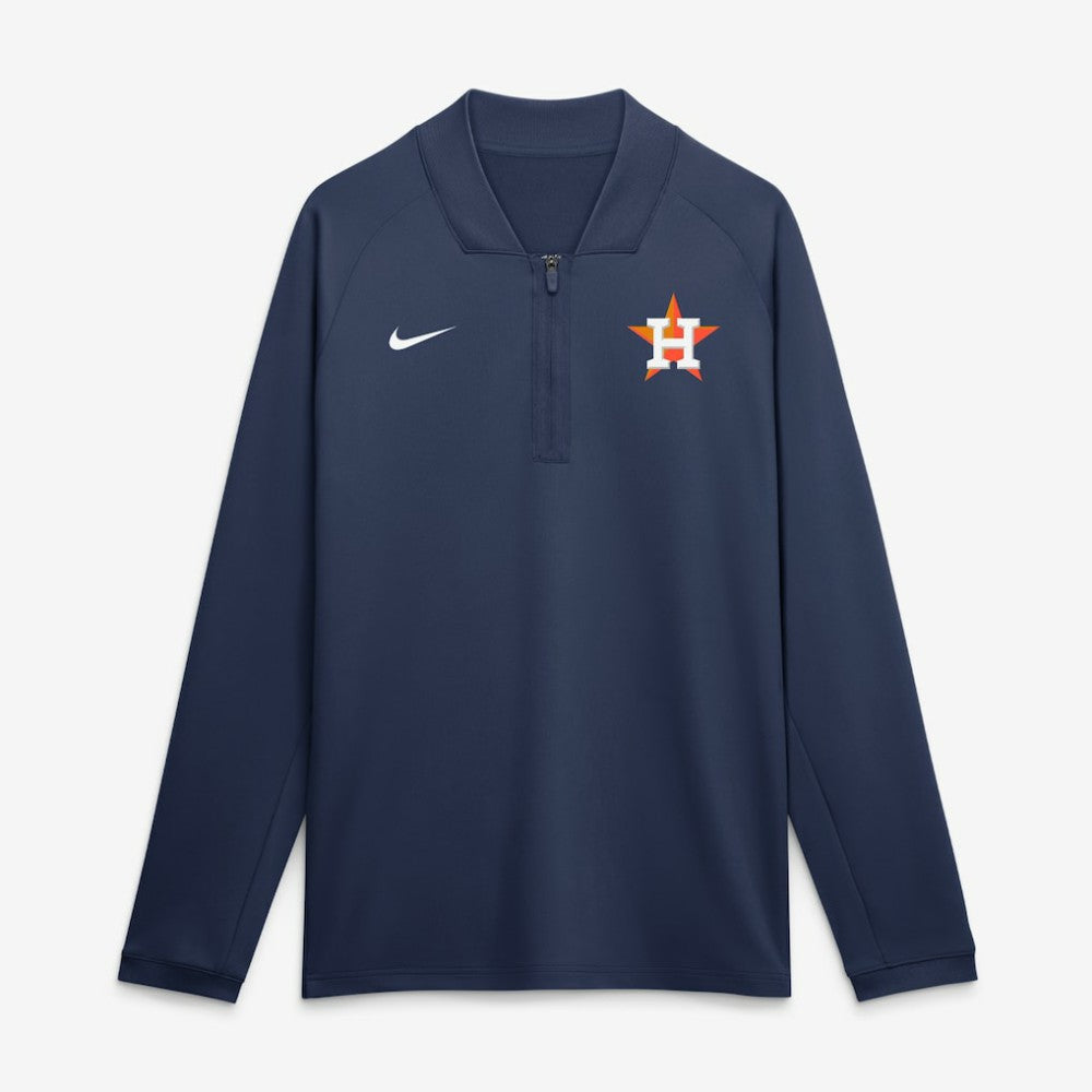 Houston Astros Nike Authentic Collection Dri-FIT Raglan Half-Zip Pullover - Navy - Nike on Sale