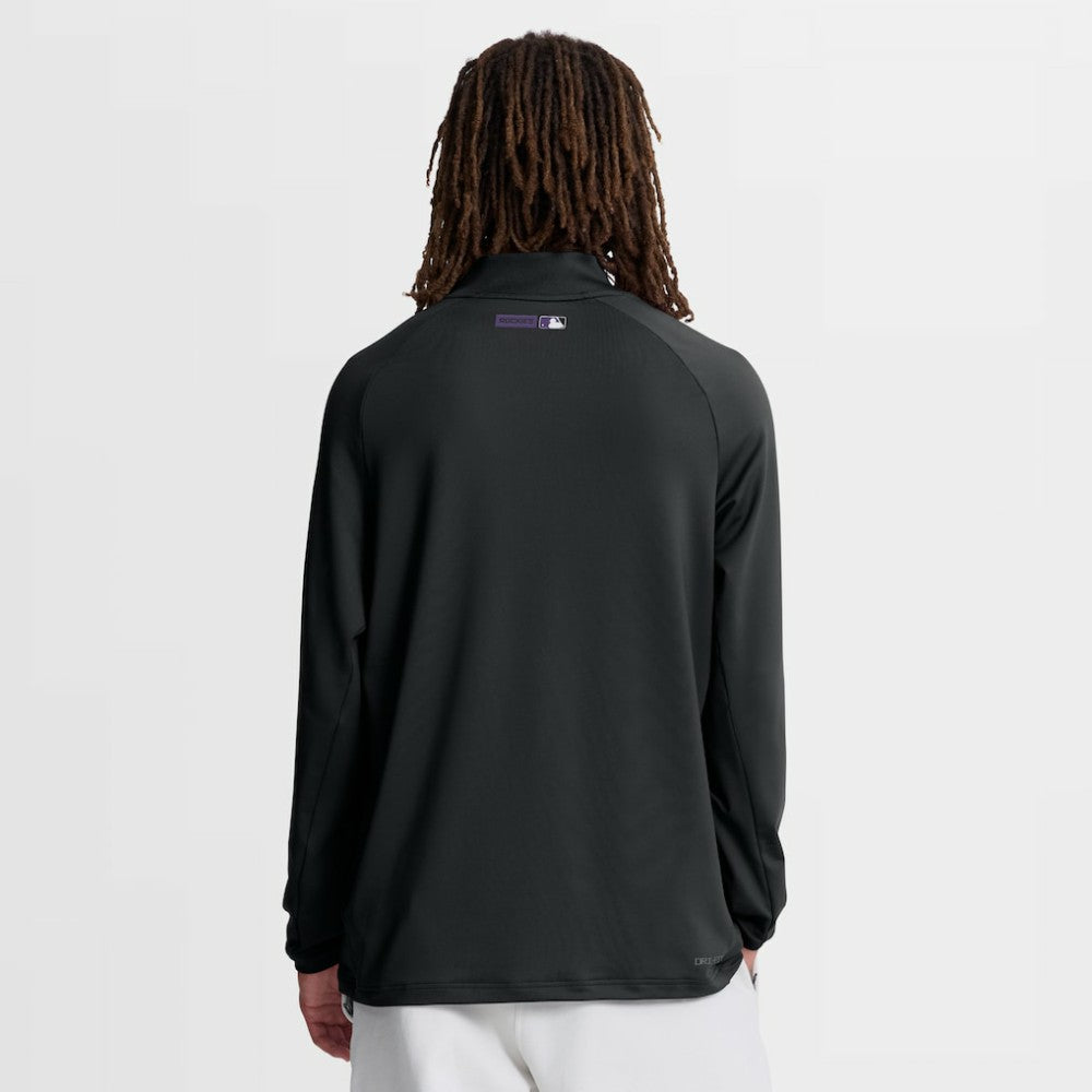 Colorado Rockies Nike Authentic Collection Dri-FIT Raglan Half-Zip Pullover - Black - Nike Online