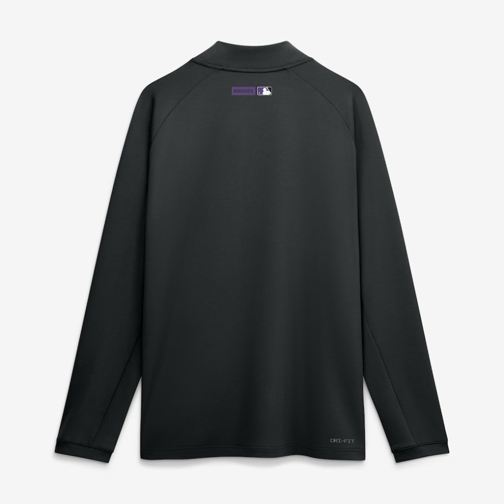 Colorado Rockies Nike Authentic Collection Dri-FIT Raglan Half-Zip Pullover - Black - Nike Online