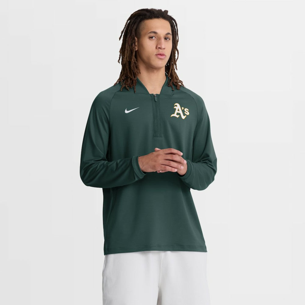 Athletics Nike Authentic Collection Dri-FIT Raglan Half-Zip Pullover - Green - Nike Discount