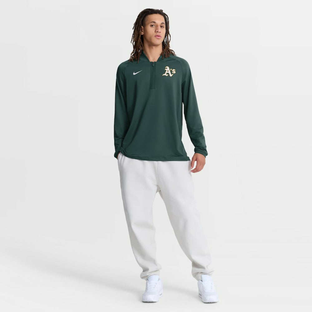 Athletics Nike Authentic Collection Dri-FIT Raglan Half-Zip Pullover - Green - Nike Discount