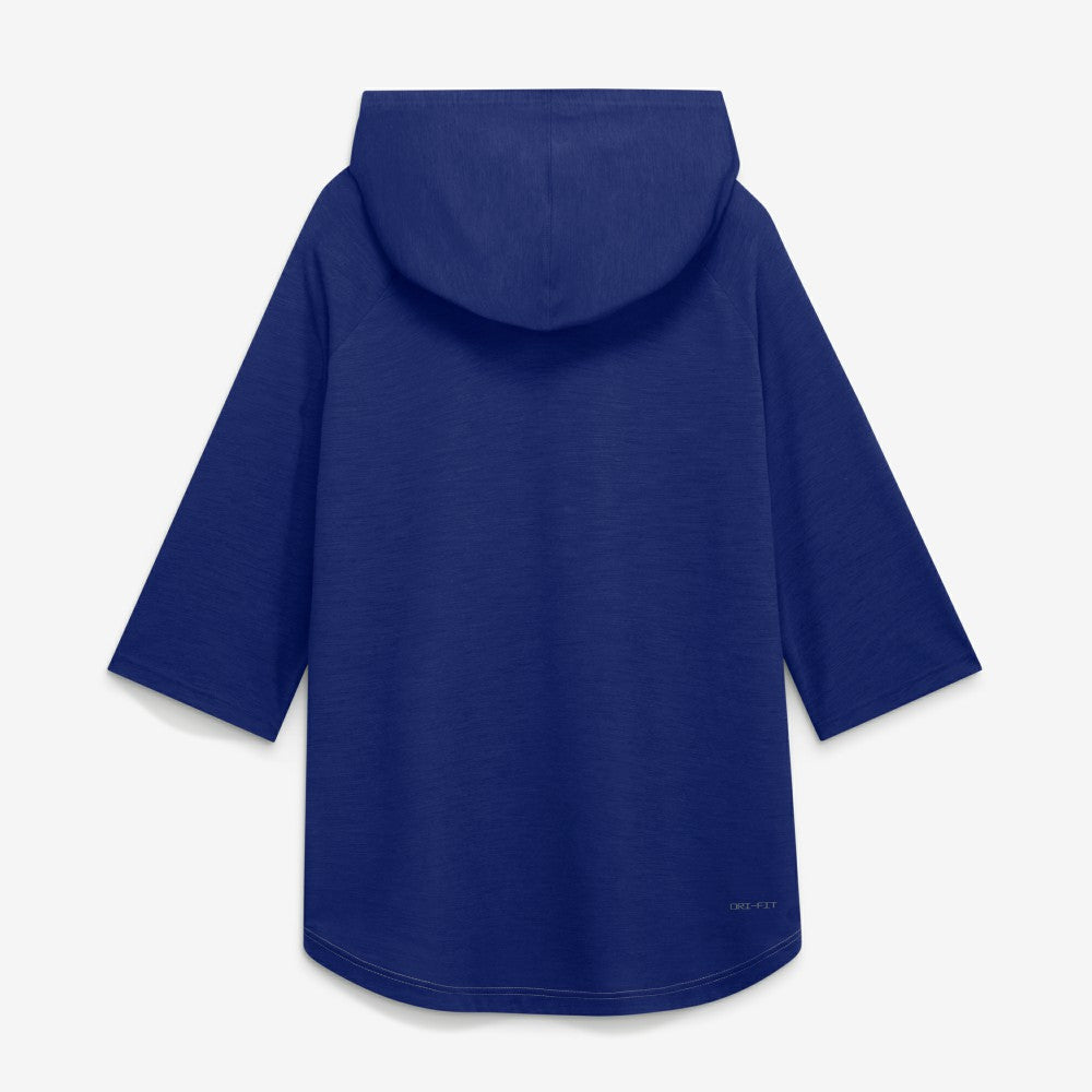 Los Angeles Dodgers Nike Authentic Collection Flux Dri-FIT Raglan 3/4-Sleeve Hooded T-Shirt - Gray - Nike on Sale